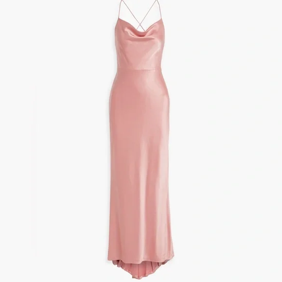 Alice + Olivia Elegant One-Shoulder Pink Gown - Picture 3 of 10